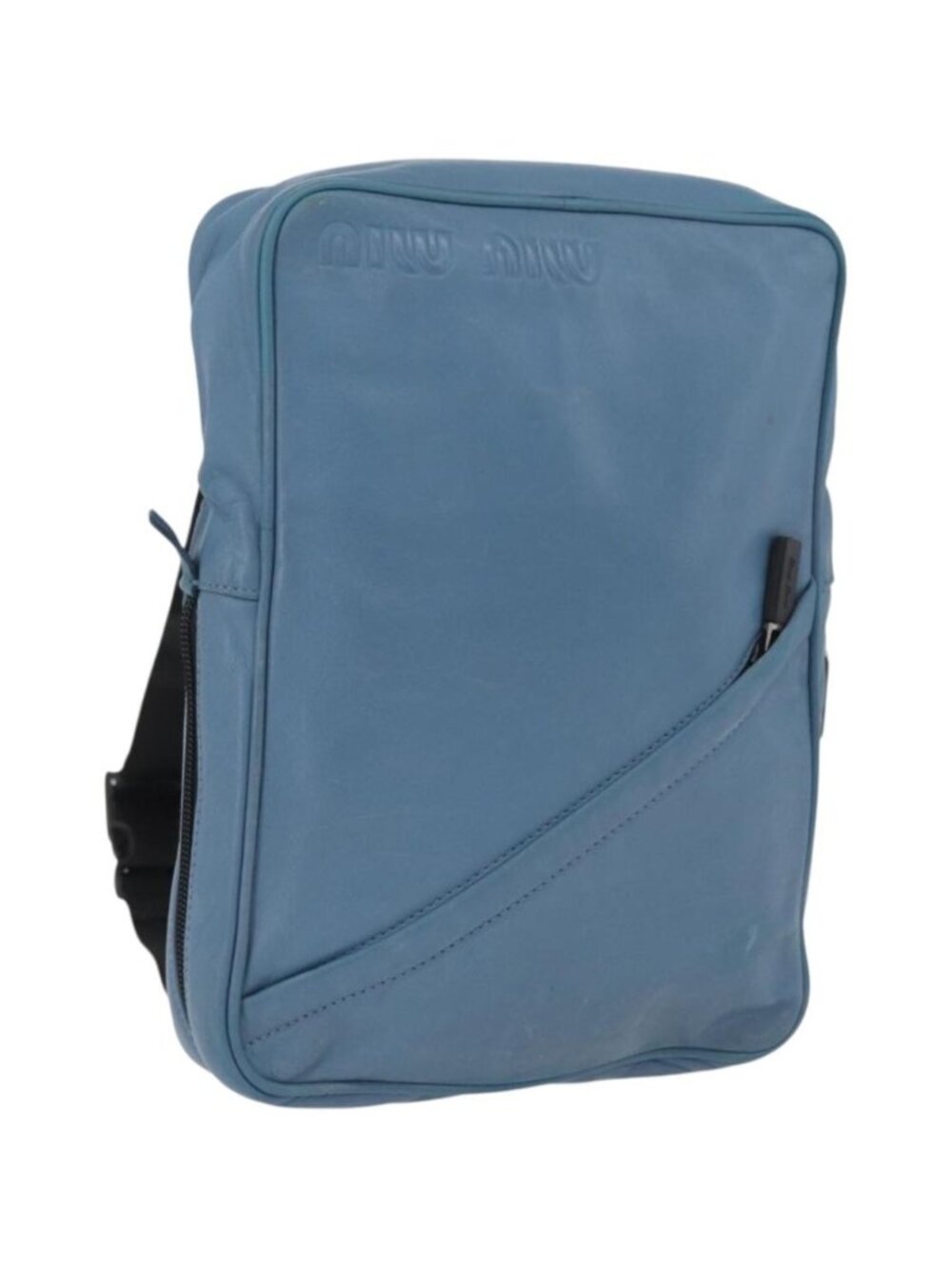 Miu Miu Shoulder Bag Leather Light Blue